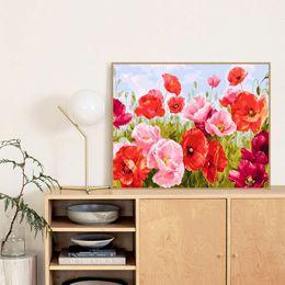 5D Diy Diamond Painting New 2023 Beautiful Sea Of Flowers Full Rhinestone Mosaic Embroidery Cross Stitch Kit Home Decor Gifts