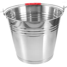 Mugs Stainless Steel Bucket Food Prep Water Container Farm Horse Feed Milk