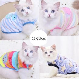 Dog Apparel Autumn Winter Cartoon Pet Puppy Cat Coats Jacket Warm Fleece Vest Costumes For Small Dogs Chihuahua Yorkshire Clothing