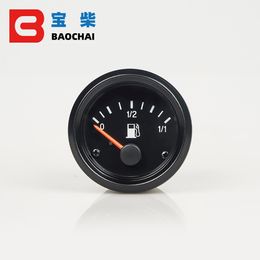 52mm Fuel Level Gauge Car Metre White LED Light Black Rim Automotive Gauges 12V truck gauges car guage