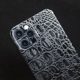 3D Camo Ghost Black Skin Film Wrap Skin Phone Paste Sticker For iPhone 15 Pro Max 14 Plus 13 Pro 12 Mini Full Cover Matte Film
