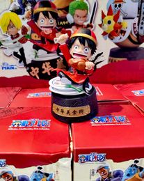 Anime One Piece Figure Luffy Zoro Sanji Blind Box Chinese Food Street Series Model Dolls Collectible Surprise Box Kids Gifts