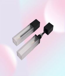 Storage Bottles Jars 7ml Frosted Lip Gloss Bottle With Black Cap Empty Square Tube Portable DIY Lipgloss Packing Container 108985397