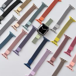 Metallic Milan Strap Fit Apple Watch Bend 49mm 45mm 41mm iWatch Series Small Waist Milan Watchband Ulrta1 2