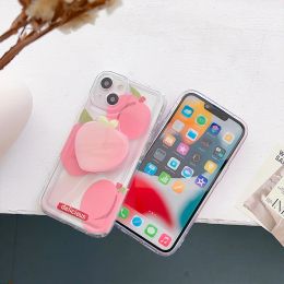 For OPPO Find X3 Lite X5 Pro X6 Reno 10 Pro 8 7 6 5 4 Lite 5Z 7Z 8Z 5G Cherry Peach Grip Stand Holder Phone Case