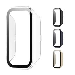 For Xiaomi Smart Band 8 Active/ForRedmi Band 2 Full Cover PC Case With Tempered Film Hard Case Screen Protector Accessories