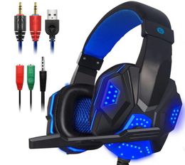 GS400 Stereo Gaming Headset for Xbox one PS4 PC Surround Sound OverEar Gaming Headphones with Mic Noise Cancelling LED Lights Hea3209054