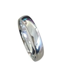 Classic male Real white Gold Colour 6mm Titanium Steel Women Men Wedding silver Ring Top Quality Do not fade Lovers Wedding Jewelry7785884