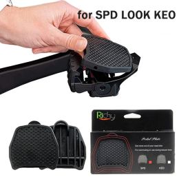 Road Bike Pedals Adapter Self-lock Clips for SPD KEO Bicycle Lock Pedal Converter for Shimano SPD fit LOOK KEO Bike Flat Pedal
