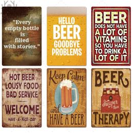 Beer Tin Sign Plaque Metal Vintage Pub Funny Metal Sign Plate Wall Decor for Bar Pub Club Man Cave Decorative Iron Painting299h