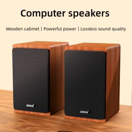 Multimedia Notebook Computer Audio Desktop Home Mini Sound Box Wooden Subwoofer Active USB Wired Bluetooth Speakers