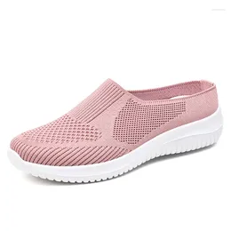 Casual Shoes Comfortable Women Flats Knitted Mesh Breathable Female Walking 2024 Spring Summer Ladies Footwear Loafers