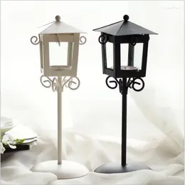 Candle Holders Metal Tea Light Holder Iron Road Lamp Shape Classic Decor Lantern Mix Colour For Wedding Party House