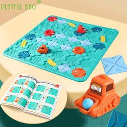 Intelligence toys Parent child interactive puzzle game maze upgraded version thinking reasoning 206 off road return forklift childrens toy ud13 240412