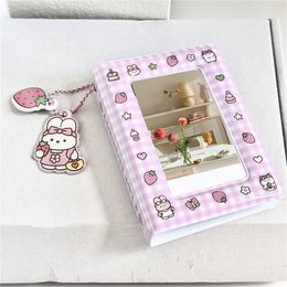 Cute Pattern 40 Slots Square Hollow 3 inch mini photo album Kpop Photo Card Holder Cover idol storage book INS Photo Holder