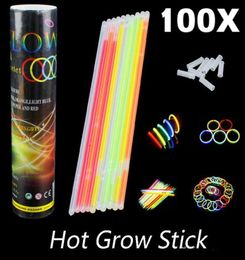 7 8multi Colour glow stick bracelet necklaces neon party led flashing light wand novelty toy led vocal concert flash sticks3925978