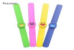 Face Cartoon Slap Bracelets Silicone Mosquito Repellent Essential Oils Diffuser Bracelet for Kids VA-9756062966