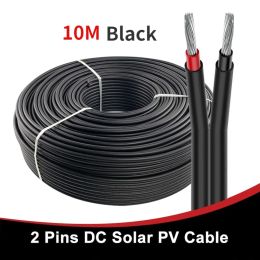 BLUSUNSOLAR 10Meter Double Core 2X4/6MM2(10/12AWG)Solar Cable Black PV Cable Wire Copper Conductor XLPE Jacket TUV Certifiction