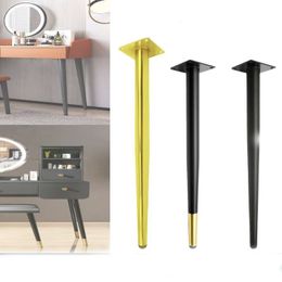 1 Piece Tapered Furniture Legs Metal Black Gold Cabinet Leg Cupboard Table Furniture Hardware Replacement Legs for Desk