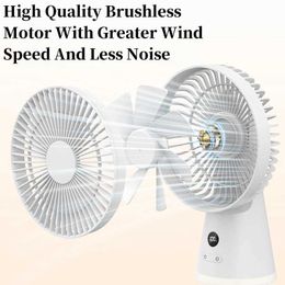 Electric Fans Rechargeable Portable Fan Circulating Natural Wind Camping Supplies Mini Fan Ventilator With Night Light Tabletop Electric Fan