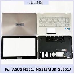 Frames 95%NEW Original Metal Laptop LCD Back Top Cover Case/LCD Front Bezel/Palmrest Cover/Bottom cover For ASUS N551J N551JM JK GL551J