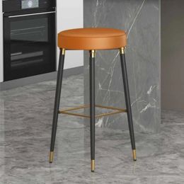 Luxury Modern Minimalist Counter Height Dining Bar Chair Kitchen Metal Soft Computer Chair Gaming Chaisse Home Furniture XY50BC