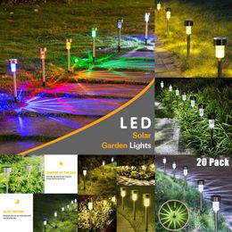 New LED Garden Lamp Solar Powered Waterproof Landscape Path Outdoor For Yard Backyard Lawn Patio Decorative