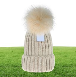 2021 Adults Thick Warm Winter Hat For Women Soft Stretch Cable Knitted Pom Poms Beanies Hats Womens Skullies Beanies Girl Ski Cap 3343787