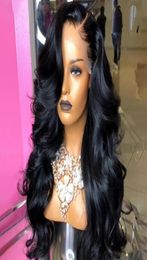 150 Long Body Wave 13x4 Lace Front Human Hair Wigs For Women Natural Plucked Remy Brazilian Middle Ratio Bleached Slove Hair4587393805025