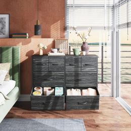 WLIVE Dresser for Bedroom with 8 Drawers, Wide Fabric Dresser for Storage and Organization, Bedroom Dresser,