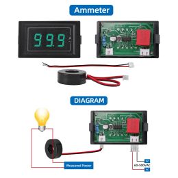 AC LED Digital Voltmeter Ammeter 60-500V 220V 380V 0-100A DL85 Dual Display Voltage Current Meter Volt Amp Tester Detector