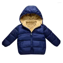 Down Coat Baby Boys Winter Coats Thicken Warm Hooded Jacket Toddler Kids Cotton Infant Padded Clothing Plus Velvet Outerwear C0033