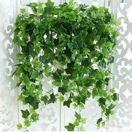 Decorative Flowers 1 Pcs Wall Hanging Artificial Plant Flower Rattan Uv-resistant Fake Ivy Garlands For Wedding Home Garden Decoration