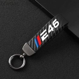 Key Rings New Carbon Fiber Car Styling Custom Make Keychain Fine Gift Key Ring For BMW E28 E39 E46 E60 E61 E70 E90 E92 E93 Accessories 240412