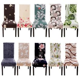 Chair Covers 22 Colors Floral Modern Slipcover For Dinning Room Wedding Stretch Elastic Furniture Protector