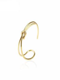 Rir Stainless Steel Gold Knotted Creative Bracelet Fashion Simple Female Models Charm Jewellery Bracelet Gift for Friends Q07197118620