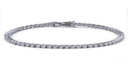 bracelet Hip Hop 18K Gold Plated Bracelets Jewellery Luxury Fashion Men Women 3mm Bling Zircon Tennis Bracelets9559694
