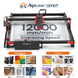 Algolaser Beginner Laser Engraving Cutting Machine DIY KIT Table 40*40cm Offline Lase Engraver Mirror/Leather/Glass/Wood/Acrylic