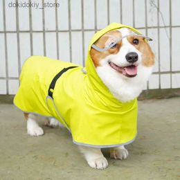 Dog Apparel Do Clothes Reflective Do Raincoat Cori Small Bi Lare Waterproof Pet Clothin Poodle Husky Labrador olden Retriever Come L49