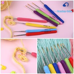1Pc Rubber Handle Crochet Hooks Needles Extra Fine Sweater Needle Lace Craft Sewing Tools Crochet Knitting Needles New