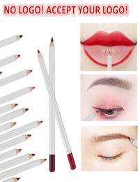 No Brand White lip pencils Long Lasting Pigments Matte Liplinner Waterproof eyebrow pencil eyeliner Makeup Tool accept you logo1987346