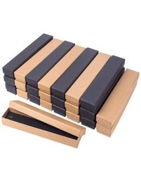 12 pcs 21x4x2cm Rectangle Cardboard Jewellery Set Box for Ring Necklace gift boxes for jewellery packaging with Sponge inside F70 218391935