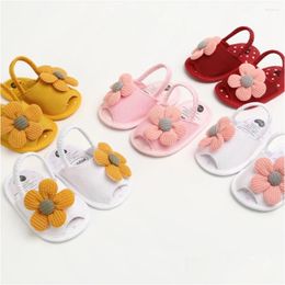 First Walkers Baby Cute Sunflower Sandals Princess Wind Summer Comfortable Soft Soled Toddler Shoes Drop Delivery Kids Maternity Otfgj