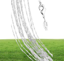 WholePromotion s Whole Solid 925 Sterling Silver Beautiful Water Wave Necklace Singapore Chain With Lobster clasps6320661