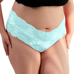 Women's Panties Lace Mesh Underwear Sexy High Waisted Underpanties Stretch Soft Ladies Hipster Briefs Lady Intimate