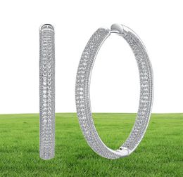 Top Quality 4cm Diameter Large Hoop Earrings White Jewellery Classic Jewellery Fast Women Big Circle Earring Y190627038484749