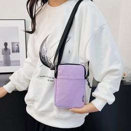 New Mobile Phone Bag Ladies Candy Colour Crossbody Simple Mini Satchel Shoulder Coin Bag Vertical Handbag Women's Messenger Bag