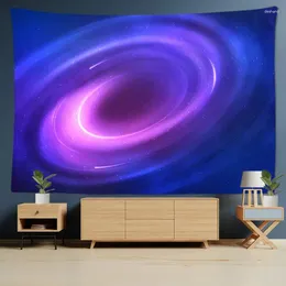 Tapestries Geometric 3D Vortex Illusion Entrance Door Tapestry Wall Hanging Art Room Decor Aesthetic Bedroom Background