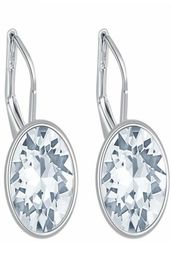 Fashion Jewellery Crystal from Elements 2018 New Dangle Drop Earrings For Women Bijouterie White Gold Plated 224678819468