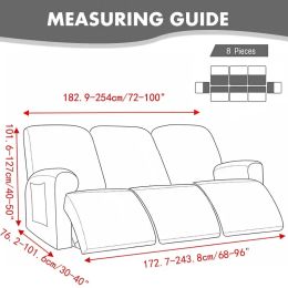 1/2/3 Seater Geometric Printed Recliner Sofa Cover Relax Lazy Boy Chair Cover Armchair Protector Covers Lounge Slipcovers Home